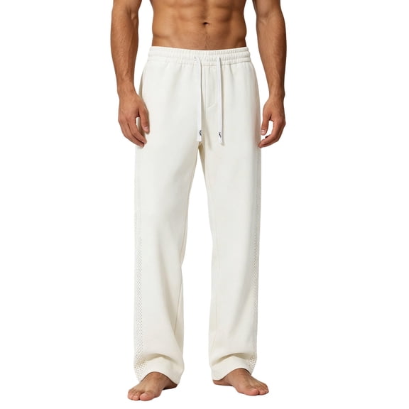 StSilkitty Mens Sweatpants Solid Color Elastic Drawstring Jogger Trousers with Pockets Lightweight Running Workout Pants