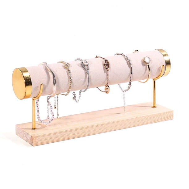 Soporte de exhibición de madera maciza, estante de joyería, soporte de almacenamiento de madera for pulseras y relojes