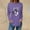 Purple, variant on Sakmal Plus Size Tops for Women Green Long Sleeve Crew Neck Love Heart Tunic Womens Shirts Under $5