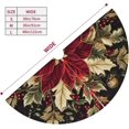thumbnail image 4 of Christmas 36 Inch Christmas Tree Skirt Christmas Holly Flowers Wreath Bell Berries Carpet Mat Funny Party Soft Cover Mat Decor Supplies for Xmas Halloween Decorations Occasion Farmhouse, 4 of 6