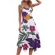 thumbnail image 5 of Pantalones Cortos para Vestidos Bajos Mujeres sin Mangas Cuello Redondo Cordón Ruffle A-Line Mini Vestido Poliéster, Vestido Casual para Citas Y Fiesta, 5 of 8
