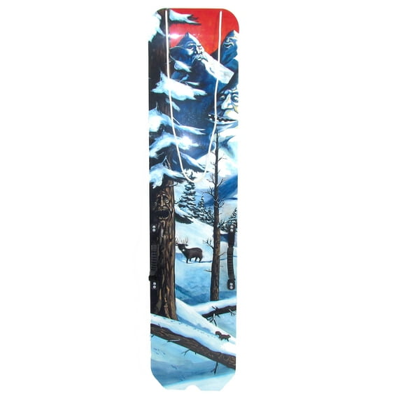 Humanity High Performance 5' wooden Snow Sled, toboggan with rope, handles and a snowboard plastic surface