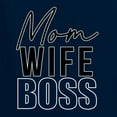 thumbnail image 5 of Wild Bobby, Mom Wife Boss Mother's Day Womens Graphic Tee, Navy, Large, 5 of 6