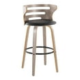 thumbnail image 4 of LumiSource Grey Cosini 30" Fixed-Height Barstool - Set of 2, 4 of 6