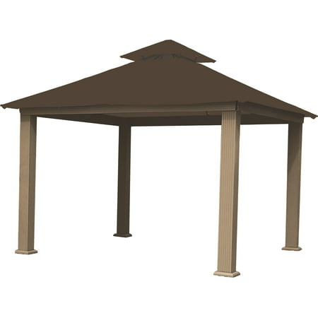ACACIA 12' x 12' Aluminum Frame with OutDura Soft Top Gazebo in Desert Beige