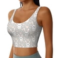 thumbnail image 2 of Goofa Rabbit And Heart Printed Sports Bras for Women, High Impact Running Bra Workout Crop Tank Tops Longline Sports Bra Push up-Medium, 2 of 9