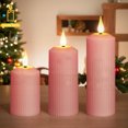 thumbnail image 4 of Velas Electrónicas para Interiores Y Exteriores LED 3 Piezas Regulables Con Cable USB Rosa, 4 of 9