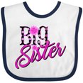 thumbnail image 3 of Inktastic Big Sister with Polka Dots Girls Baby Bib, 3 of 4