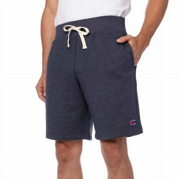 Champion Men's French Terry Drawstring Shorts, Navy Medium - NEW