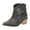 Black, variant on YLYL Women's Ankle Boots Embroidered Point Toe Side Zipper Chunky Heel Western Cowboy Short Booties