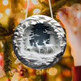 thumbnail image 2 of Boovnll Acrylic Reindeer Christmas Tree Decorations, 8" Round Hanging Christmas Tree Ornaments for Home, Office, Xmas Tree, Holiday, Wedding, Party Decor Supplies, Christmas Decorations, 2 of 6