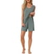 thumbnail image 2 of Conjunto de lounge para mujer INSPIRE CHIC, set de pijama de algodón sin mangas, top de tanque y pantalones cortos, pijama suave, talla M verde, 2 of 6