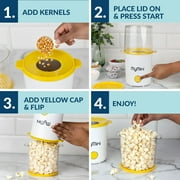 MyMini 8-Cup Hot Air Electric Popcorn Popper and Bowl, 800W, White and Yellow