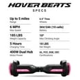 thumbnail image 6 of Voyager Hoverbeats Pink Hoverboard with Bluetooth Speaker and Light-up Wheels for Kids, 6 of 12
