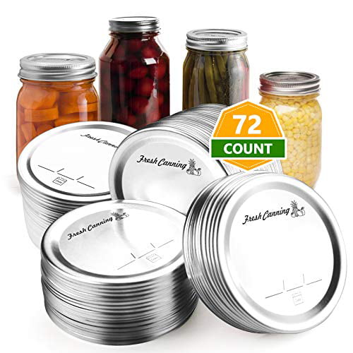 Ball Cans Dhapy 70mm Mason Jar Lids Leak Proof Split-Type Silver Canning Jar Lids with Silicone Seals Rings for Kerr Jars Regular Mouth Canning Lids 100 Pcs /& 5 Rings