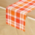 thumbnail image 3 of Solino Home Pure Linen Pumpkin Plaid Table Runner 14 x 90 Inch for Dining - New Year – Fall Buffalo Check, 3 of 5