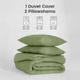 thumbnail image 6 of Sonive Washed Duvet Cover Sets Twin/Twin-XL 2 Piece, Soft and Cozy, Washed Textured Wrinkled Design (Loden Green, Twin/Twin-XL), 6 of 6