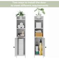 thumbnail image 3 of Small Bathroom Storage Corner Cabinet with Door and Shelves, White, 7.9" D x 7.1" W x 31" H, 3 of 7