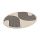 thumbnail image 5 of Alfombra redonda de 60 cm Perfecl respaldo antideslizante para interior Estilo D, 5 of 8