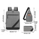 thumbnail image 3 of Bolso de hombro de gran capacidad para hombre con puerto USB de carga para viajes de negocios - Contiene portátil de 15,6 pulgadas, múltiples compartimentos y correa para equipaje, 3 of 9