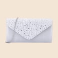 thumbnail image 5 of JVBTVB Women's Pleated Evening Clutch with Rhinestone Embellishments Detachable Chain Shoulder Strap Small Handbag for Wedding Party Prom Formal Events 8.5 Inches, 5 of 9