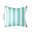 thumbnail image 3 of Dongrere Striped Outdoor Throw Pillow Cover, Weather Resistant Decorative Cushion Cover, Decorative Cushion for Garden Patio, 17.7 Inch, Blue, 3 of 9