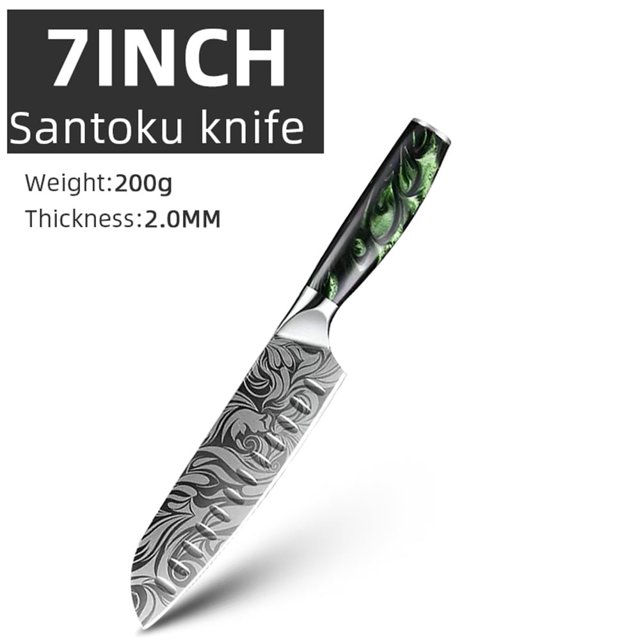 Akatsuki Kitchen Knife Forged Damascus Steel Japanese Chef Knife for Slicing Cutter with Easy-Grip Resin Handle and Gift for Chef's Giftcase