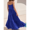 thumbnail image 4 of Vestido de mujer, vestido informal de verano sin mangas para mujer, vestido sin mangas con frunces irregulares, funcionalidad inteligente, 4 of 6