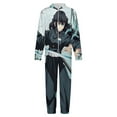 thumbnail image 4 of Demon Slayer Muichiro Tokito Kids Hooded Jumpsuit Union Suit Onesie One Piece Blanket for Boys Girls, 4 of 7