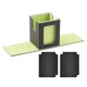 thumbnail image 2 of Caja organizadora de barajas de cartas duradera con 2 divisores, contenedor protector transparente verde, 2 of 9