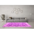 thumbnail image 3 of Ahgly Company Indoor Square Oriental Pink Traditional Area Rugs, 8' Square, 3 of 4