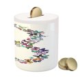 thumbnail image 3 of Letter B Piggy Bank, Exoticism Beauty Fragility Theme Springtime Creatures Forming Letter B Feminine, Ceramic Coin Bank Money Box for Cash Saving, 3.6" X 3.2", Multicolor, by Ambesonne, 3 of 4