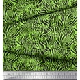 thumbnail image 2 of Soimoi Green Cotton Poplin Fabric Leopard & Wild Animal Skin Printed Fabric 1 Yard 56 Inch Wide, 2 of 3