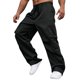 thumbnail image 4 of Pantalones cargo de verano para hombre: pantalones de trabajo holgados, ligeros, con cintura elástica y múltiples bolsillos, corte regular para actividades al aire libre, trabajo y ocio, poliéster, 4 of 8