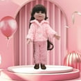 thumbnail image 5 of Doll Pajama Set Under 5 ! Kadlawus 18 Inch Winter Doll Sleepwear with Robe Bedroom Outfit Princess Cloth Doll Clothes Costume Nightwear Set, 5 of 6