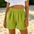 thumbnail image 3 of Guluxicc Women's Athletic Shorts with Pockets Elastic High Waisted Running Short Trousers for Everyday Gym Workout, 3 of 6