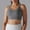 Gray, variant on REORIAFEE Ribbed Sports Bras for Women U Back Sports Bra Medium Support Padded Bra Wireless Medium Impact Sports Bra Padded Yoga Workout Bra Quick Drying Tops Gray S