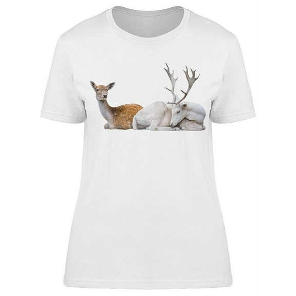 Cute Babies Deer T-Shirt Women -Image by Shutterstock, Female x-Large
