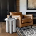 thumbnail image 2 of Meridian Furniture Romaine Contemporary Metal End Table in White, 2 of 7