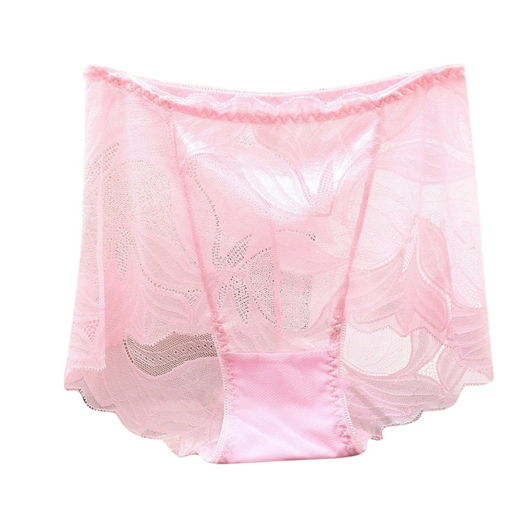 LBECLEY Ladies Underwear Briefs Cotton Lace Underwear for Women Breathable  Bikini Lightweight Soft Hipster Panties Womens Underwear Lace Bikini Pink L  
