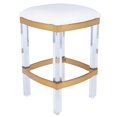 thumbnail image 2 of Acrylic and Polished Gold Counter Stool, 2 of 7