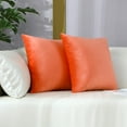 thumbnail image 5 of Comfy Peach Coral Throw Pillow Covers Decorative Square Super Soft Cushion Cases Home Decor for Sofa Couch, Set of 2, 20 x 20 Inch, 5 of 7
