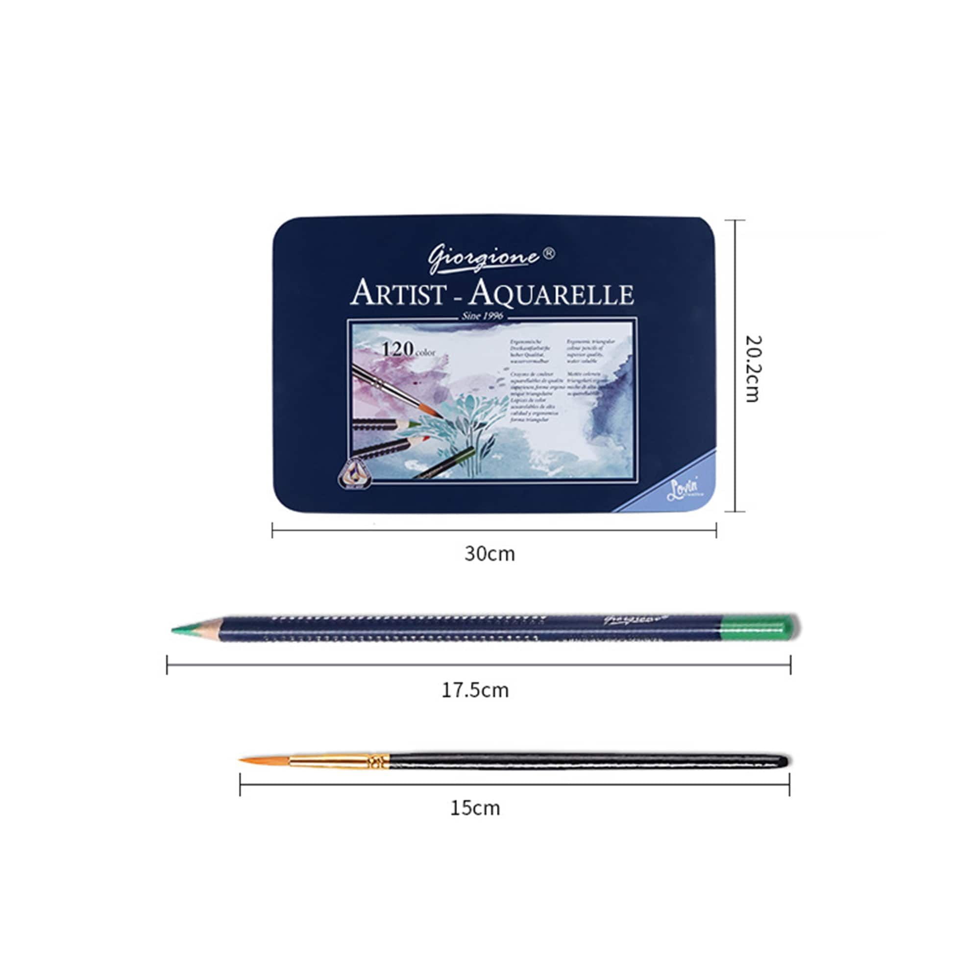 120-Color Professional Artist Colored Pencils Set with Tin Box