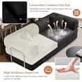 thumbnail image 5 of avobird 78" Convertible Sofa Bed, 5-in-1 Corduroy Futon Pull Out Couch, No Assembly Boneless Sleeper Sofa for Living Room & Bedroom, Black, 5 of 7