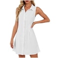 thumbnail image 6 of Admvng Women's Shirt Dress Button-Down Collar Casual Summer Dress, 6 of 6