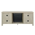 Woven Paths Modern Farmhouse Fireplace TV Stand for TVs up to 65", Stone Grey
