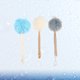 thumbnail image 3 of 3 bolas de baño con mango largo, cepillos de ducha y esponjas de baño (gris, azul, blanco), 3 of 7