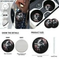 thumbnail image 5 of Jeiento Wolf Car Seat Cover Full Set Car Floor Mats Steering Wheel Cover USA Flag Seatbelt Pad Armrest Cover Coaster Keychains Chapstick Holder 17 Pack Auto Interior Accessories Fit for Van Truck, 5 of 8