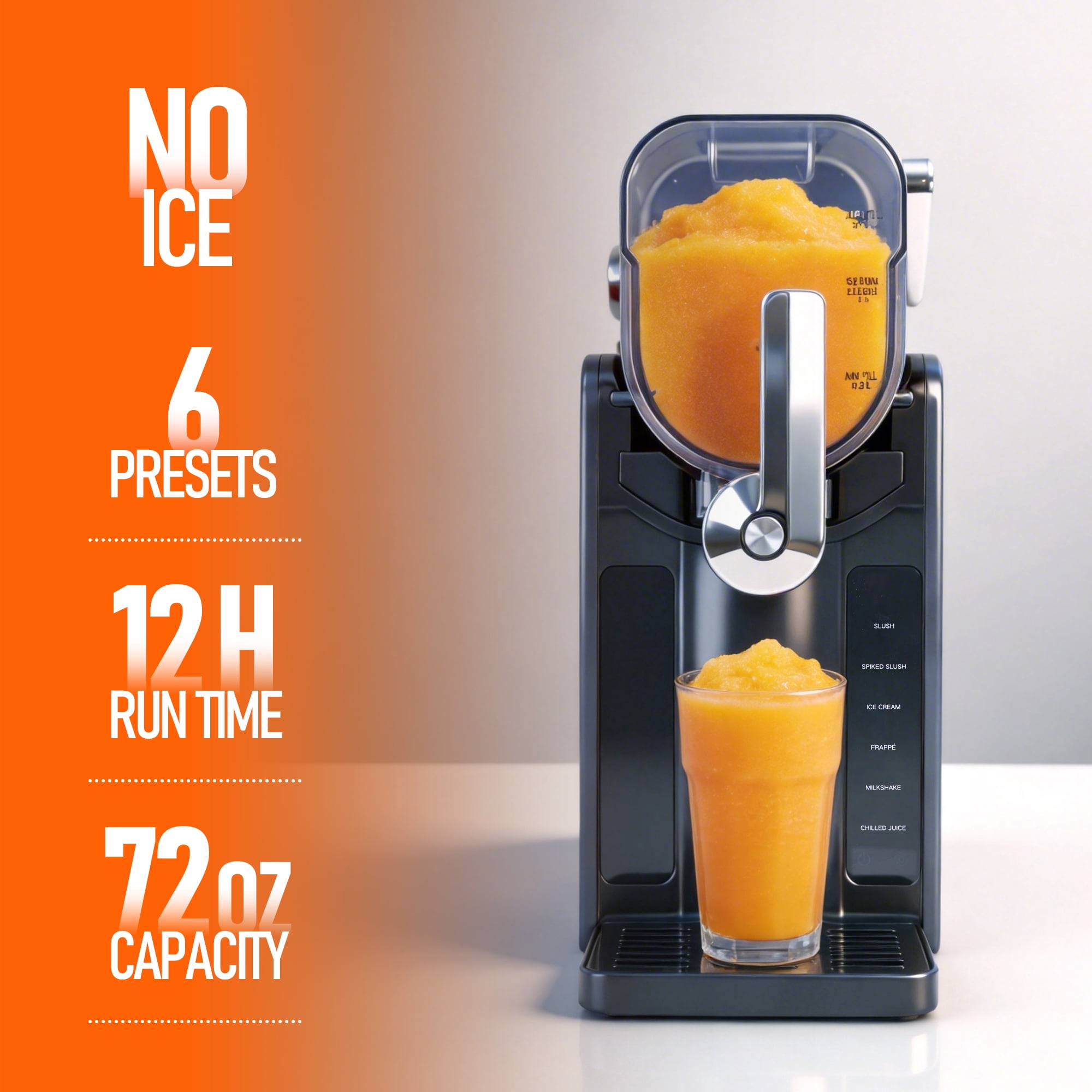 BIZAURA Slushy Machine Maker & Frozen Slushie Maker, Home Slushie Machine with No Ice Need, 6 Presets