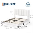 thumbnail image 2 of Velvet Upholstered Bed Frame with Adjustable Tufted Headboard, Platform Design, No Box Spring Required, Easy to Assemble, 2 of 8